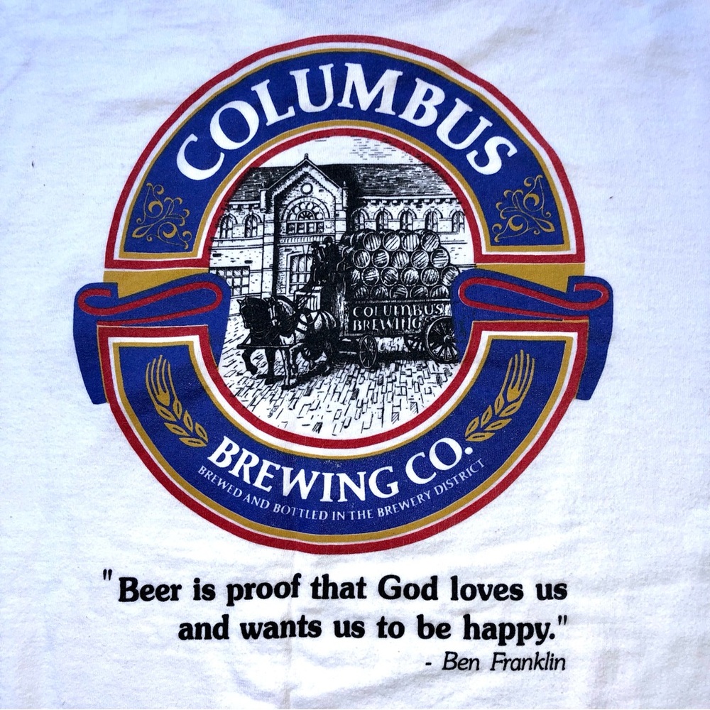 True Vintage 1990s Columbus Brewing Company Retro T-Shirt, Size XL